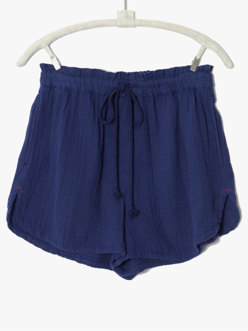 Xirena Starla Shorts Navy 100% Cotton Relaxed Fit Elastic Waist Drawstring